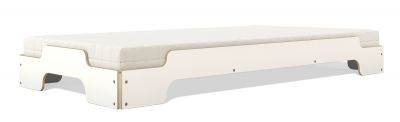 Stacking Bed CPL White Classical height Müller Möbelwerkstätten